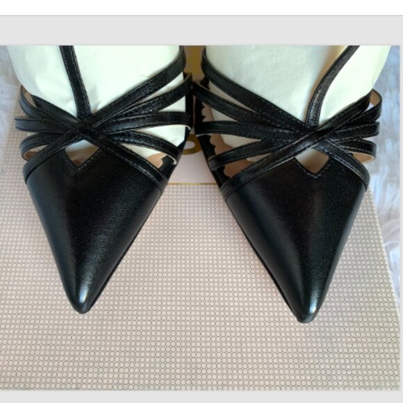 NIB SJP by Sarah Jessica Parker Carrie Black T-Strap Pumps EU 41.5 US 10.5 100mm - Picture 10 of 15